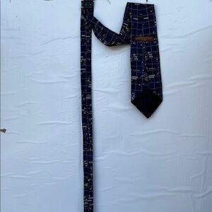 Navy Blue astrologers Patterned Tie